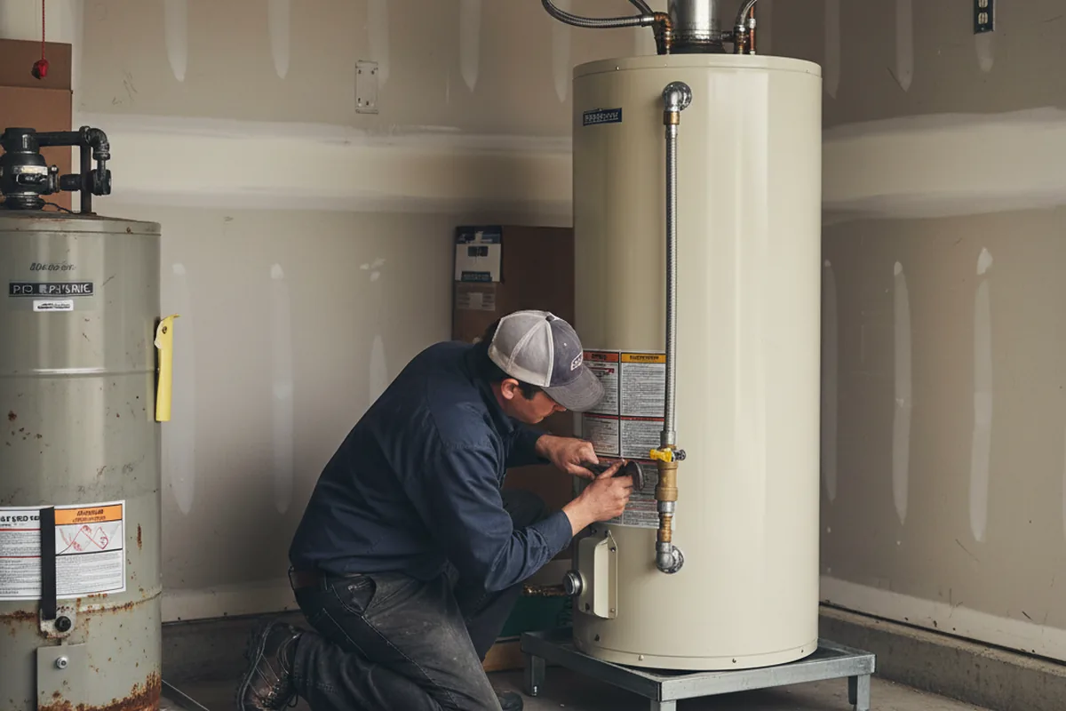 Water heater and shutoff valve replacement in Calhoun